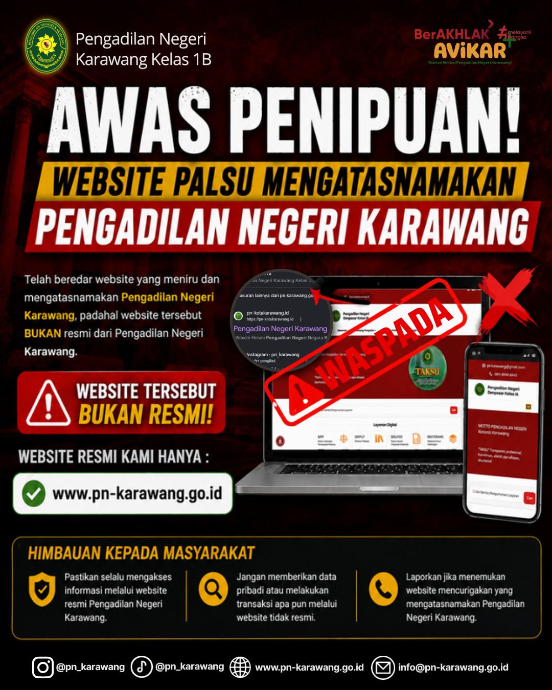 Banner Awas Penipuan